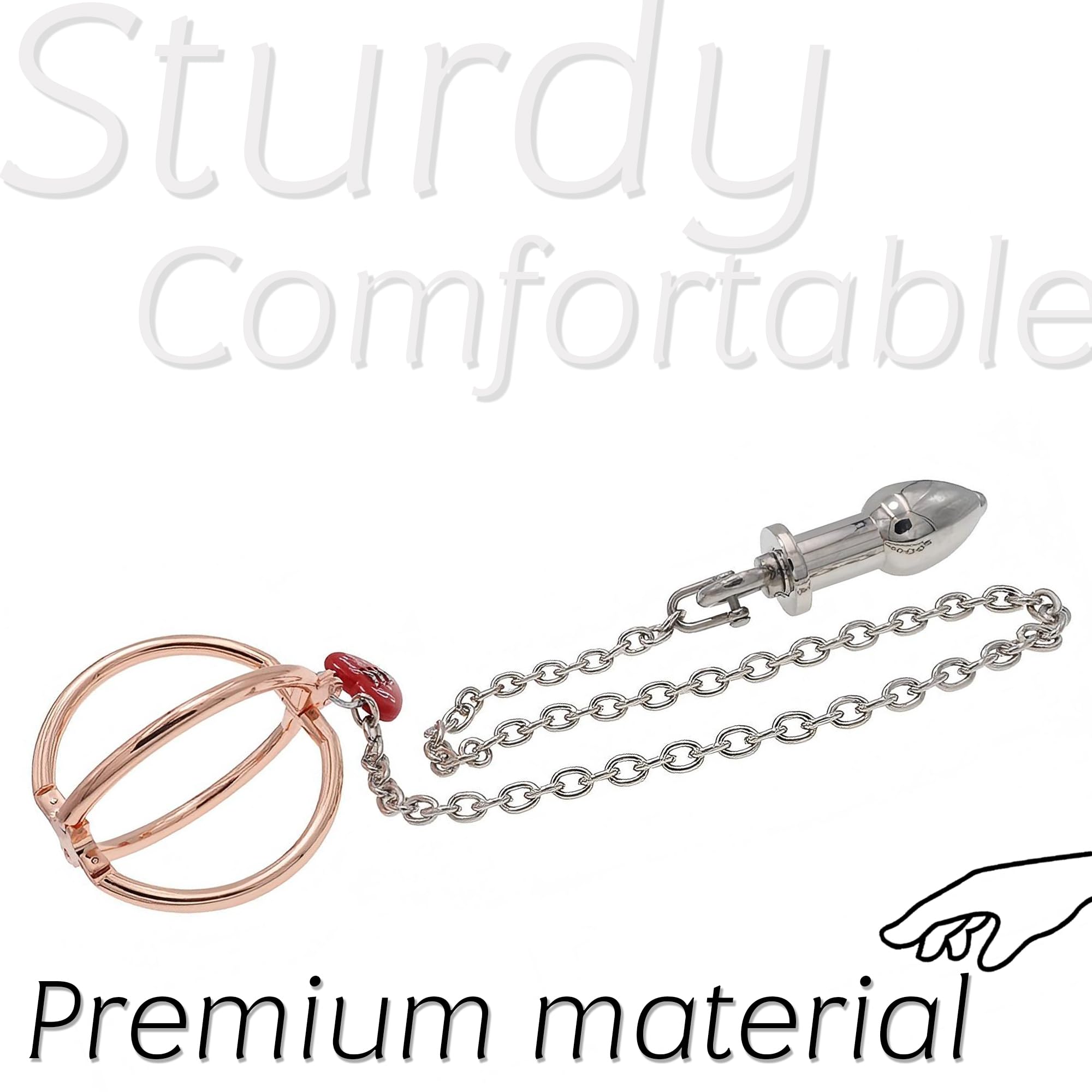 handcuff anal plug Nixie Metal Butt Plug & Detachable Furry Handcuff Set