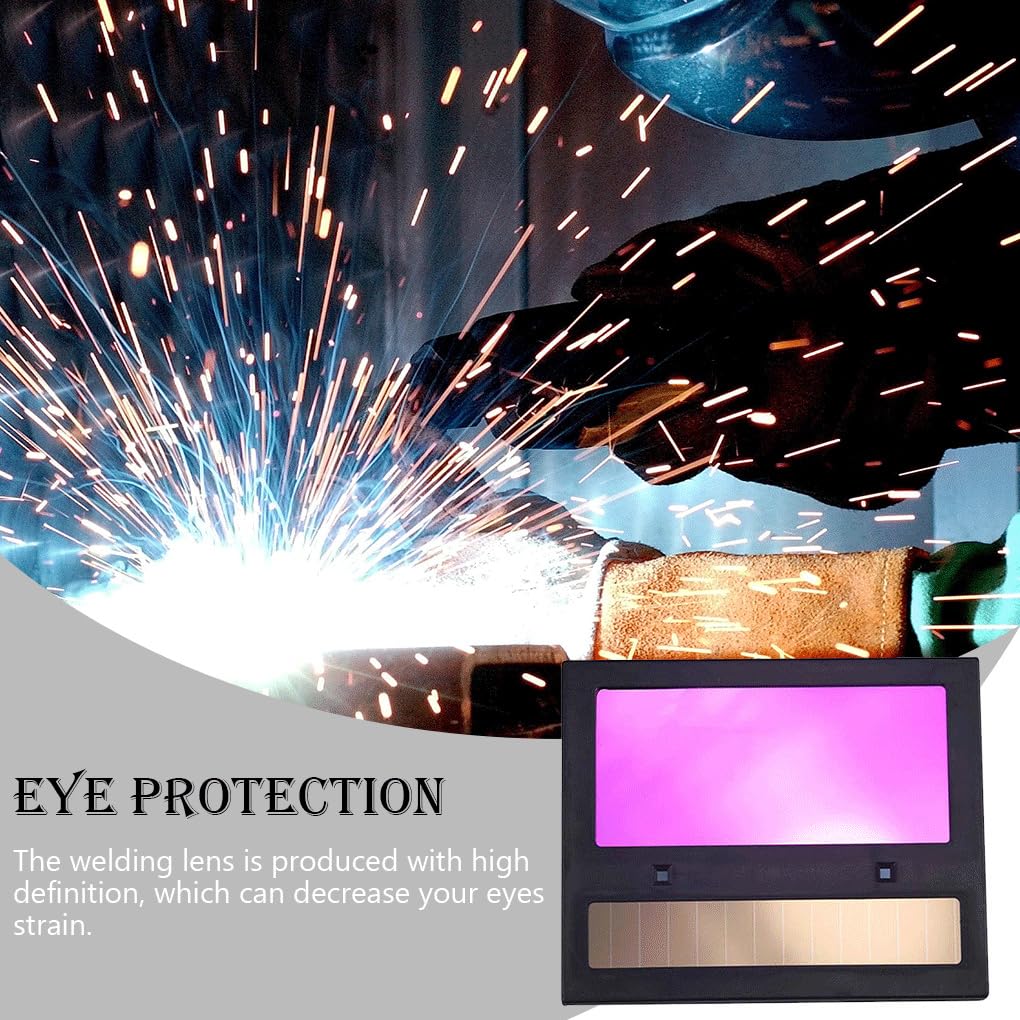 Lente de soldadura de oscurecimiento automático, atenuación automática, pantalla de visualización grande, ajustable, gran angular, filtro de visión, campana de soldadura para soldador