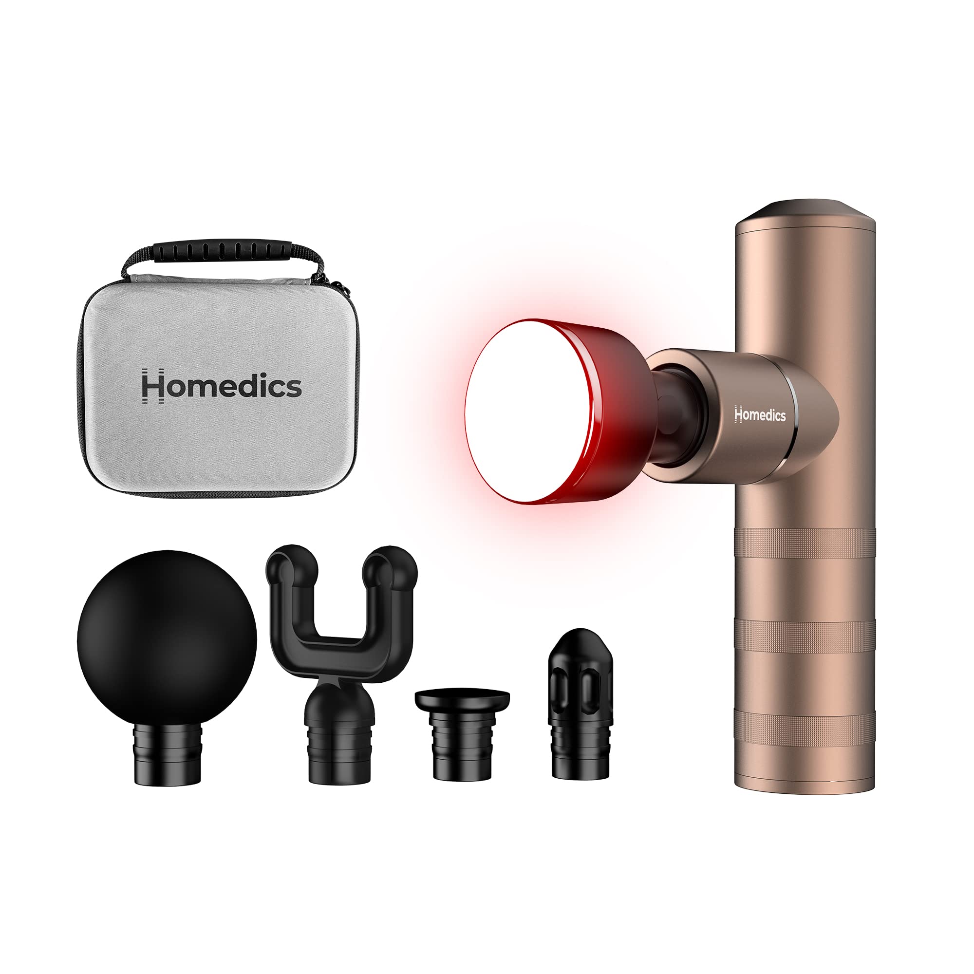 HoMedics NOVO Mini Massage Gun - Heated Electric Handheld Massagers