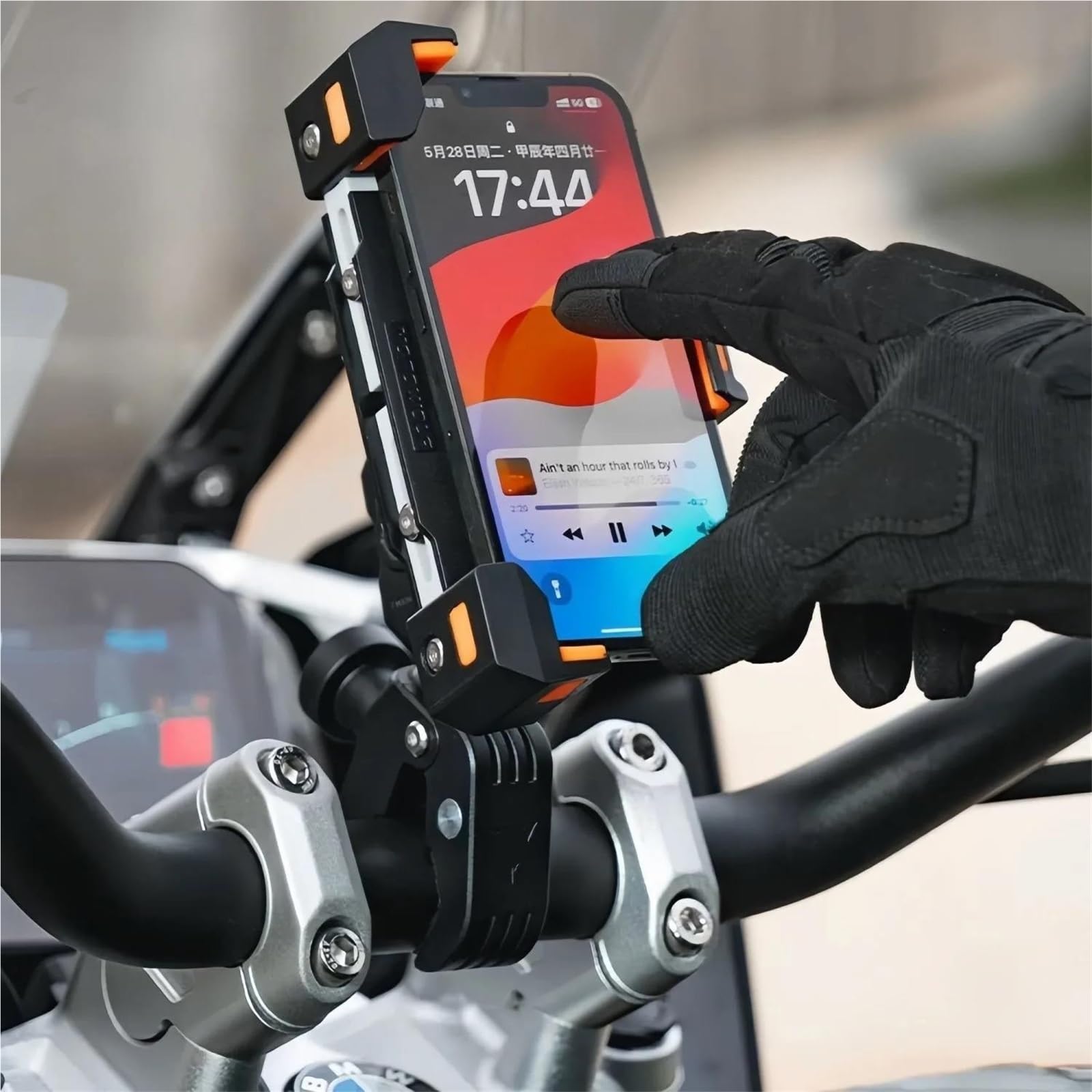 Supporto Per Cellulare Per Moto Motowolf, Ammortizzatore Per Manubrio, Triangoli, Supporto Fisso, Supporto Per Navigazione(Black)