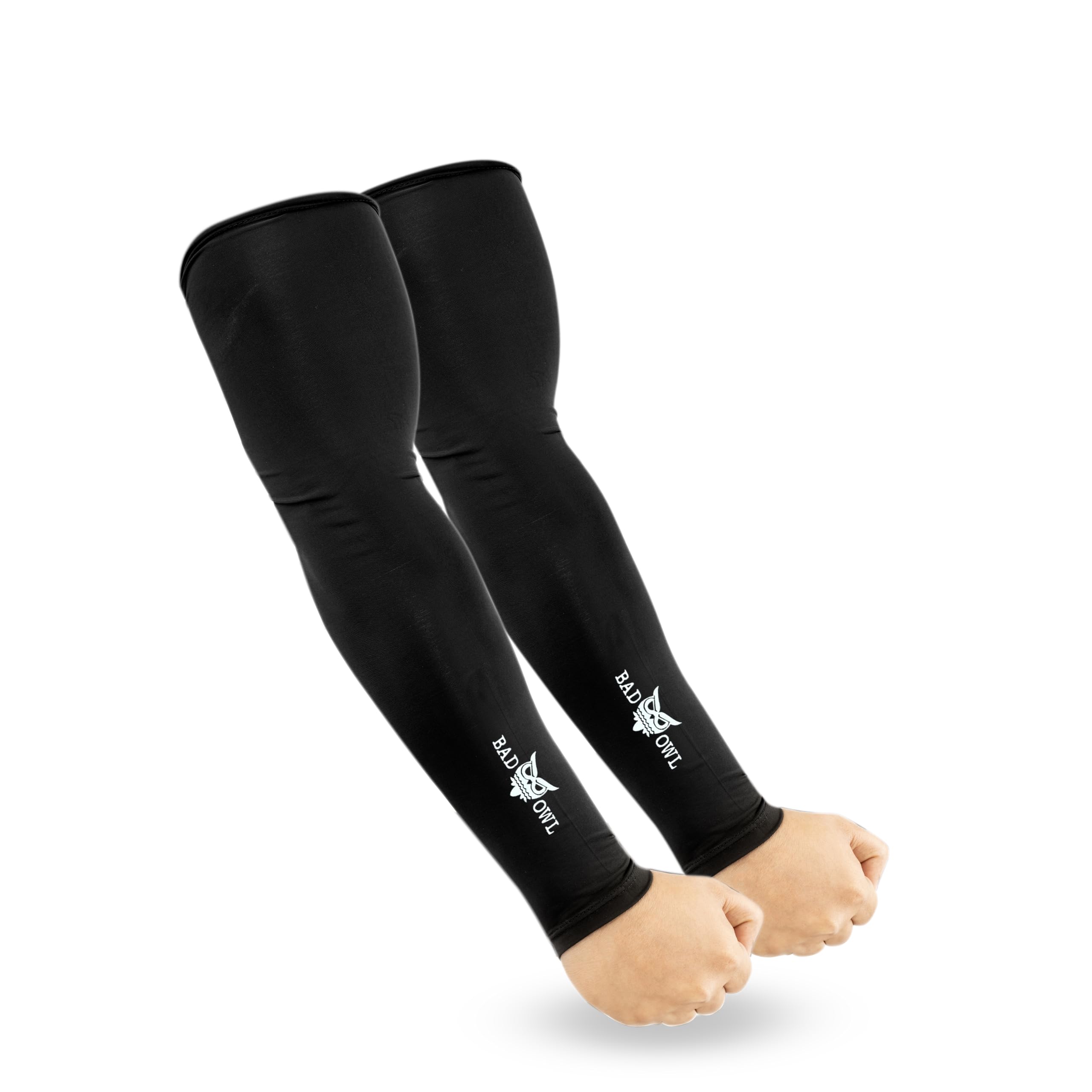 BADOWL AeroFit Sleeves for Men & Women - Cooling Compression Arm Sleeves with UV Protection, Quick Dry, and Breathable Fabric for Sports & Outdoor Activities