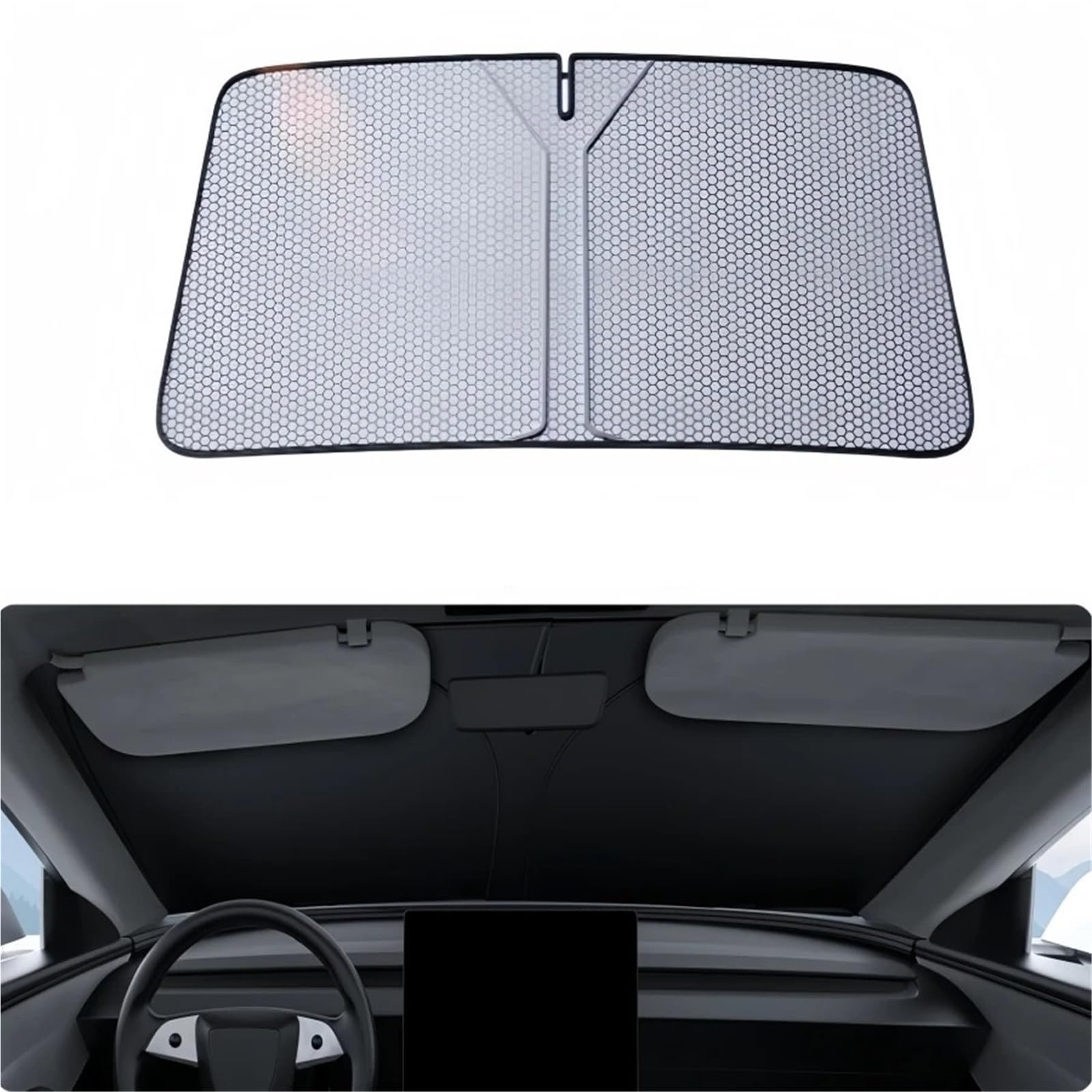 para Tesla para Modelo Y/Juniper 2025-2020, Parasol Delantero con Aislamiento Térmico De Grafeno, Parabrisas Parasol Coche