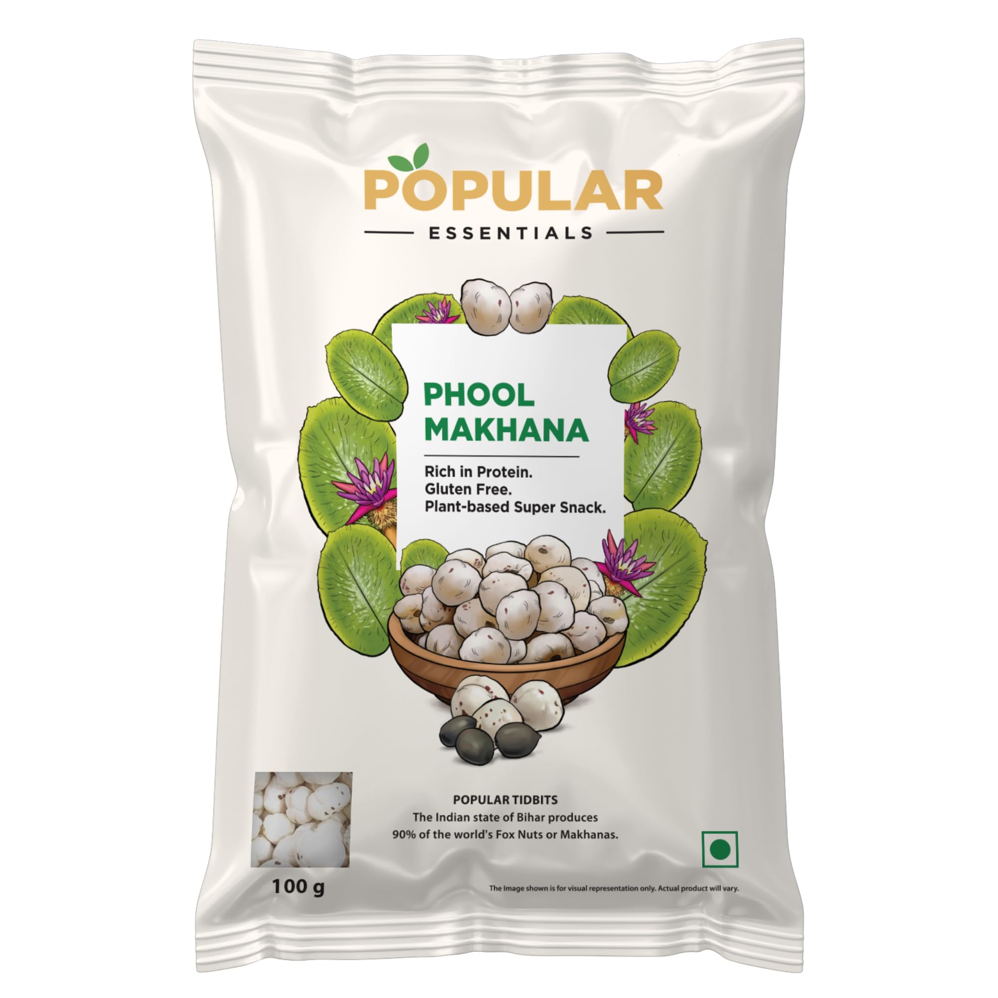 POPULAR ESSENTIALS Phool Makhana, 100 Gm