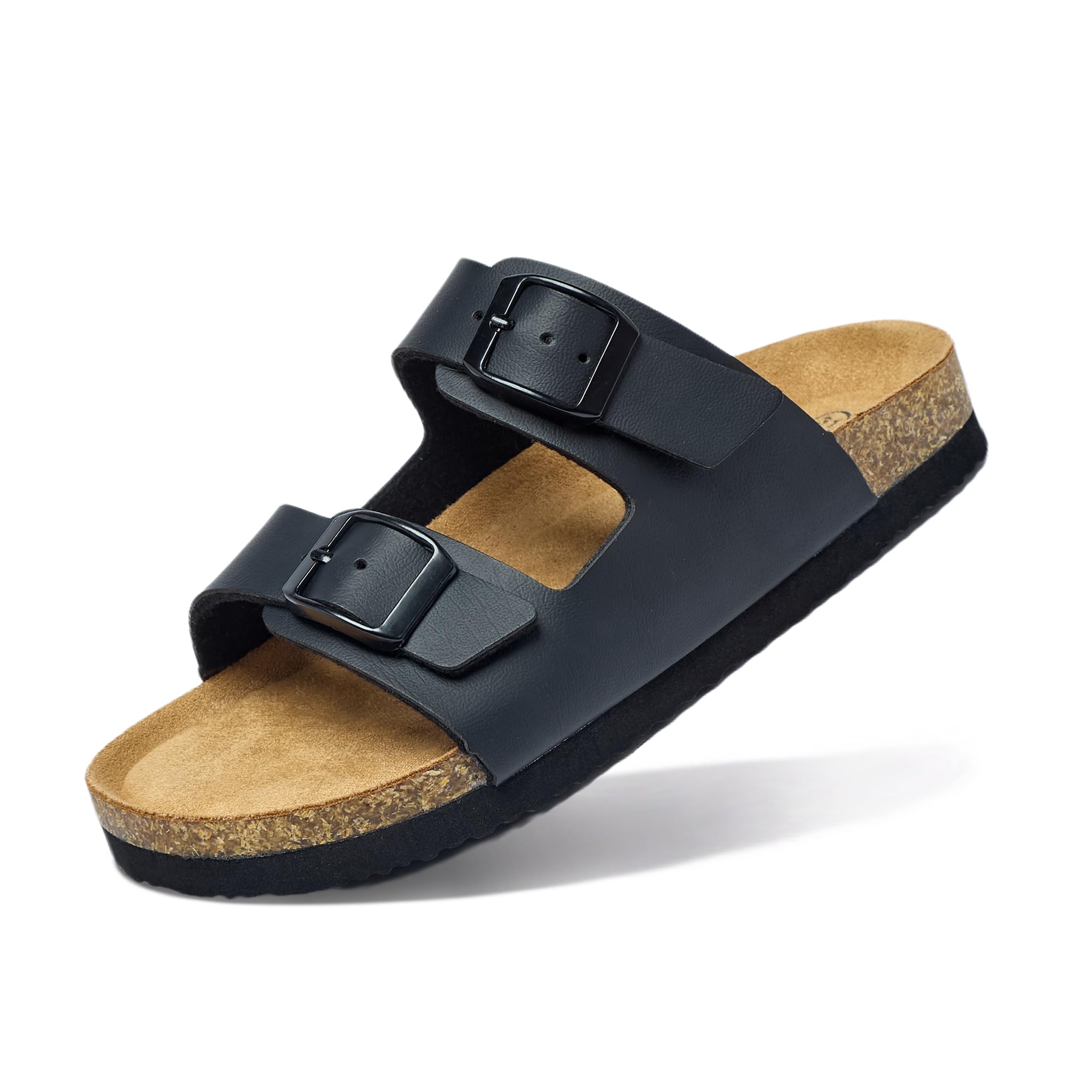 EQW Kids Sandals with Cork Footbed,Boys&Girls Slides,Hiking,Non-slip,Adjustable Buckle for Indoor & Outdoor Summer