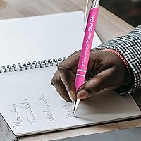 Vista 4 de Personalized Custom Pens Bulk 96 Pack with Stylus Tip, Customized Engraving Ballpoint Pens with Name Message, Gift Ideas for Men Women Birthday