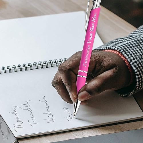 Miniatura 4 de Paquete de 96 bolígrafos personalizados a granel con punta de lápiz capacitivo, bolígrafos personalizados con mensaje con nombre, ideas de regalo