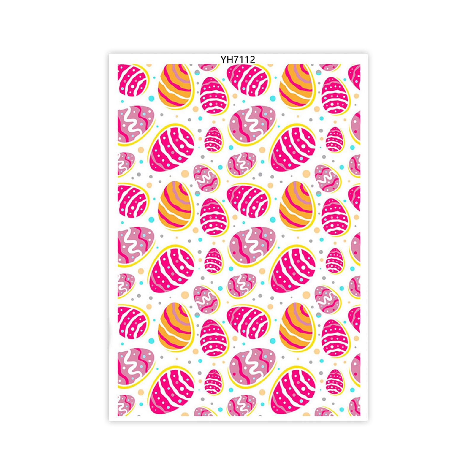 YWLUUOO Easters Colored Eggs Transfer Paper Water Soluble Clay Transfer Paper Decal for Clay Earrings Jewelry Making