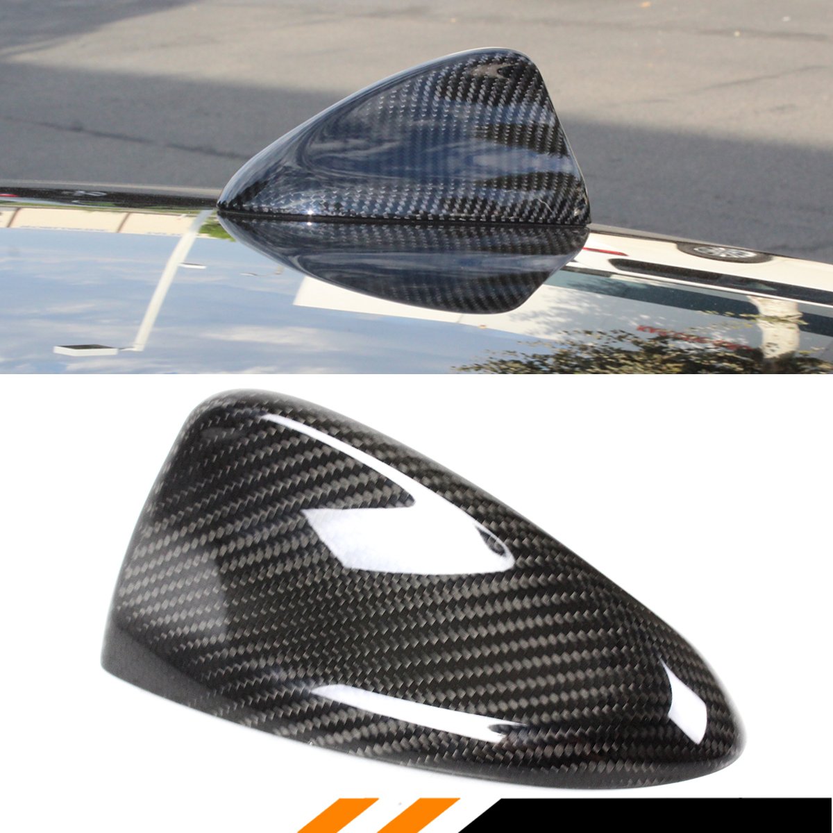 Real Carbon Fiber Shark Fin Antenna Cover Cap Compatible with 2017-2024 Alfa Romeo Giulia Quadrifoglio