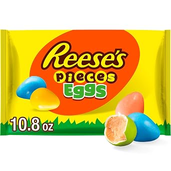 REESES PIECES Peanut Butter in a Crunchy Shell Eggs, Easter Candy Bag, 10.8 oz