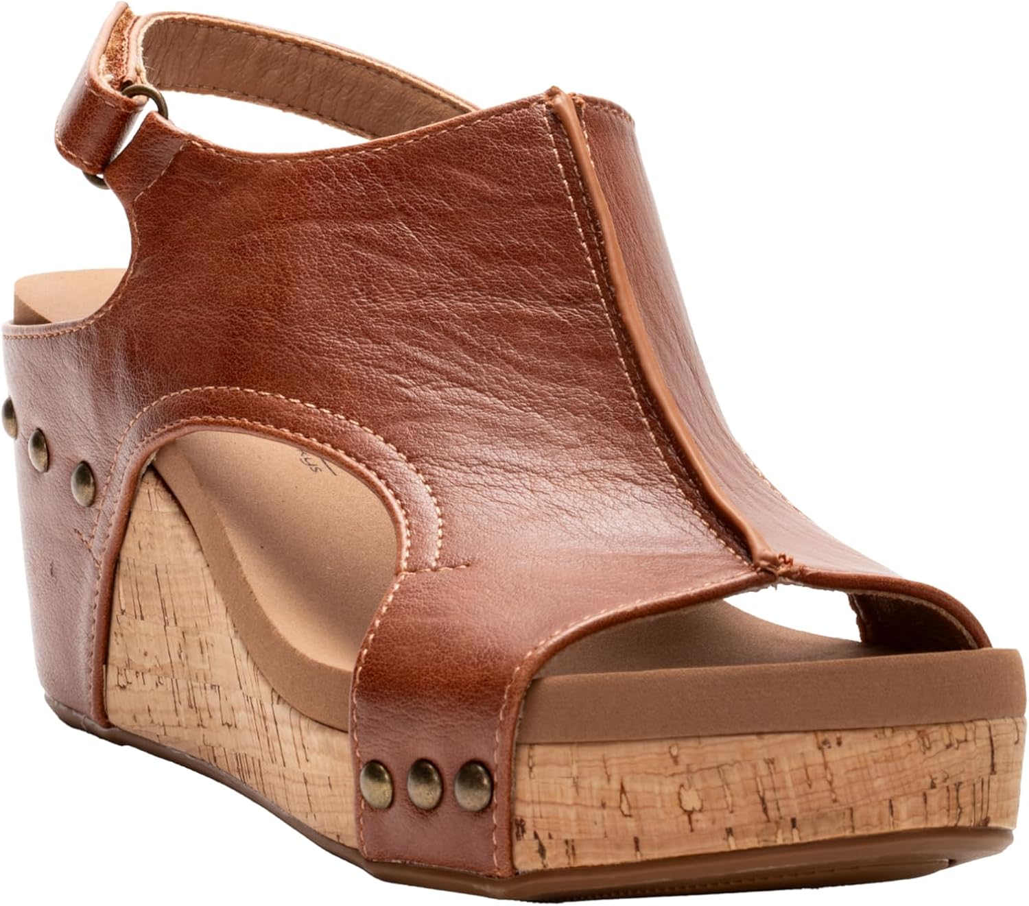 Corkys Footwear Womens Carley Wedges, Featuring Corkys EVA Foam Cushioned Insoles, A 2.5 Inch Heel, Lightweight For All Day Wear, And Hook And Loop Closure