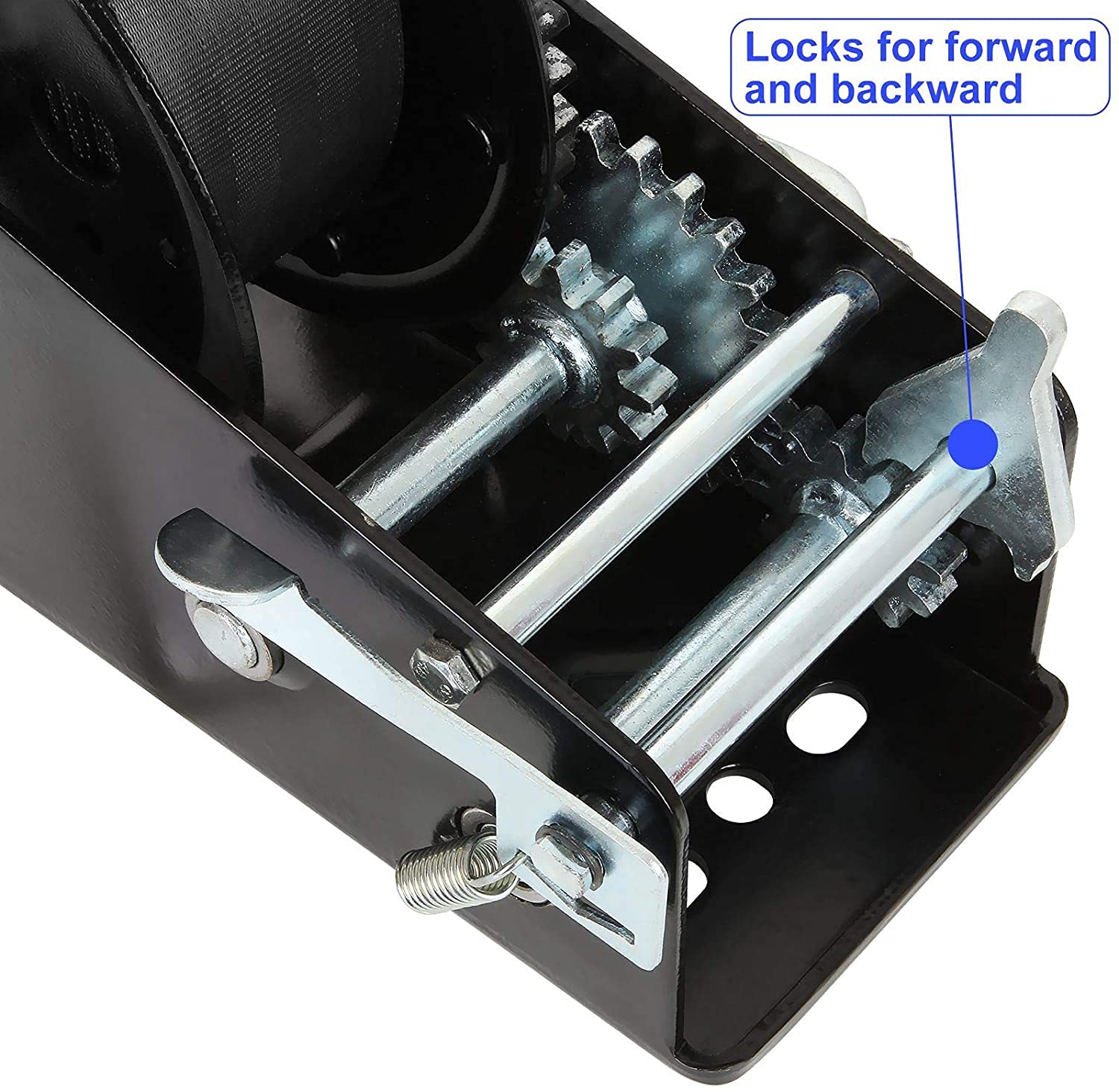 3000lbs Boat Trailer Winch Heavy Duty Hand Winch With Strap And Hook