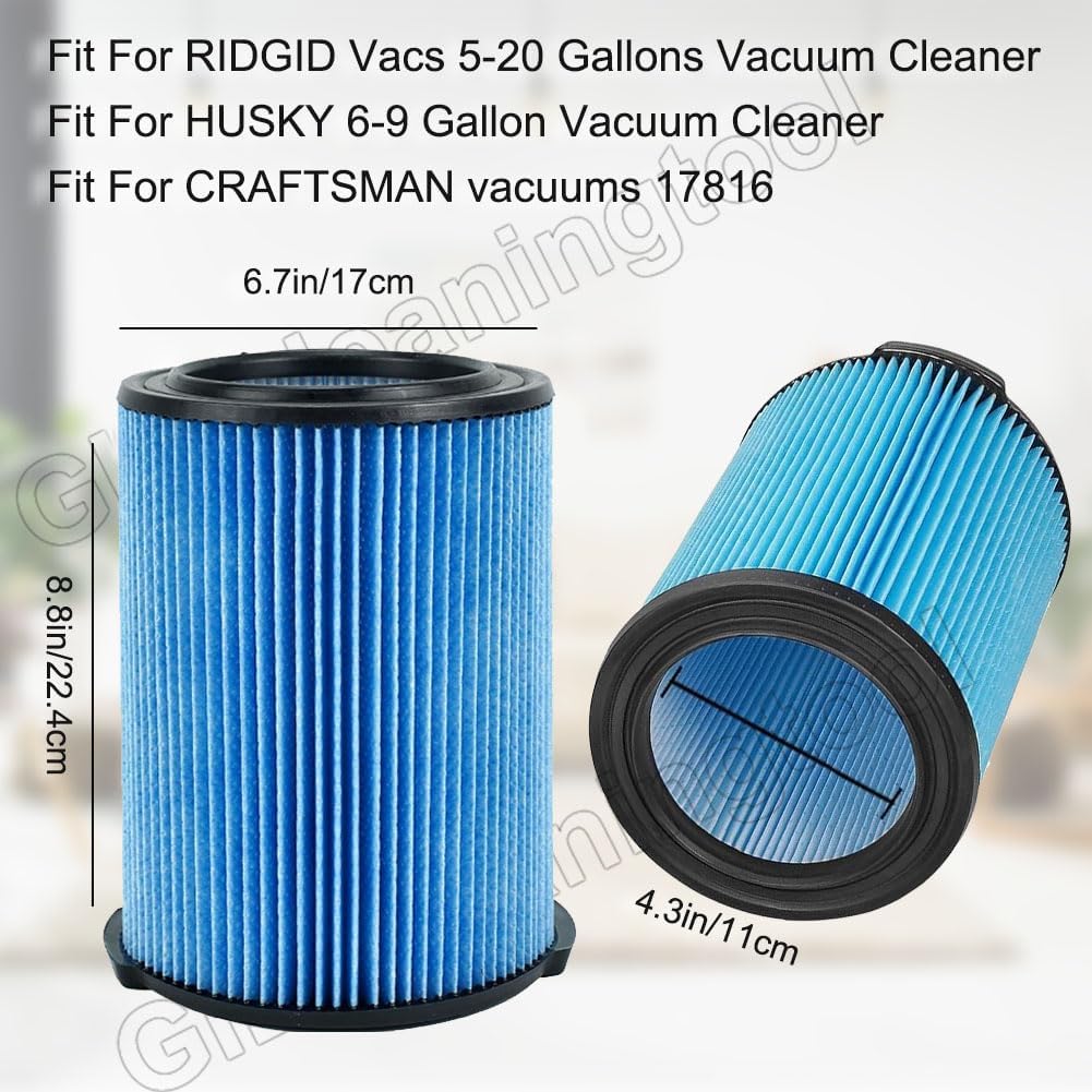 GIB VF5000 Filter for Ridgid Shop Vac Filters 5-20 Gallon Wet/Dry Vacuums image 4