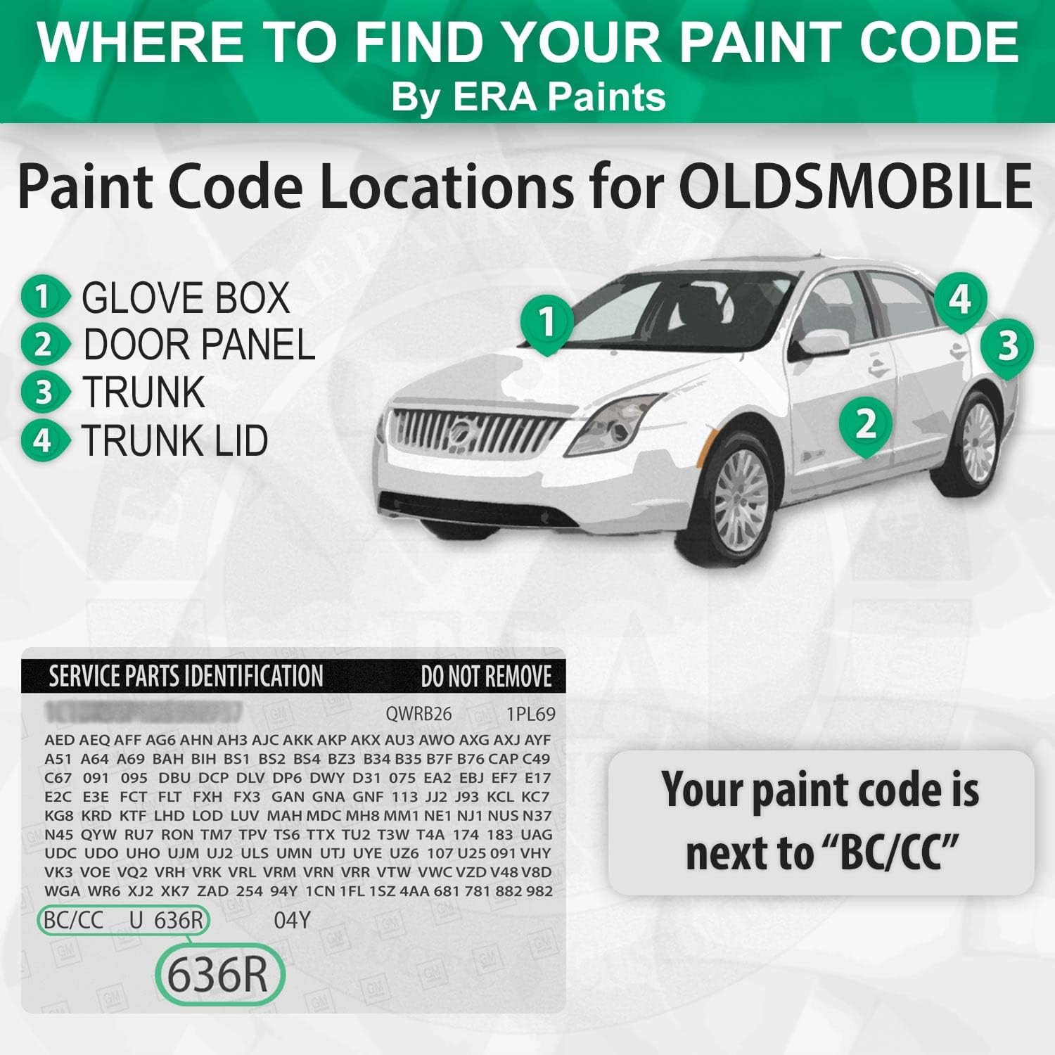 ERA Paints WA5111 - Linen White for OLDSMOBILE Exact Match Automotive Touch Up Paint Spray - Premium Kit