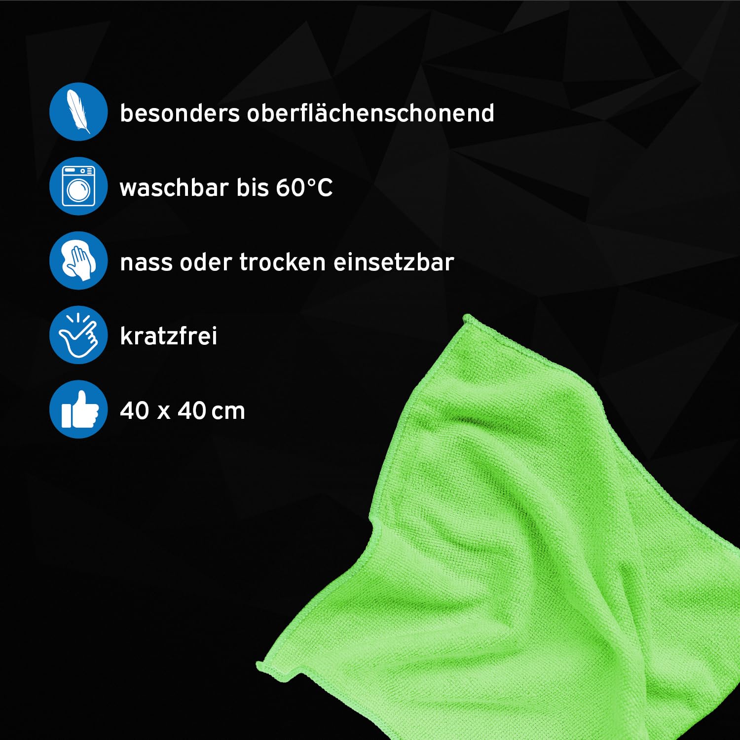 Ersatzfilterkerze Grünbeck GENO 80µm Größe 1 ohne Schutzglocke 2er Pack 103075, inklusive kör4u Mikrofasertuch grün