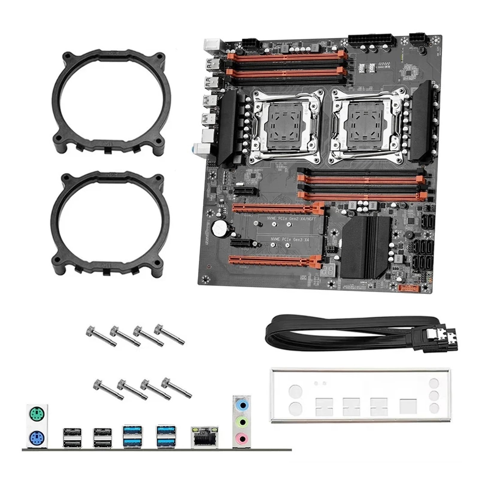 Compatible con el Kit de Placa Base for Juegos SOYO X99 de Doble CPU, Intel Xeon E5 2680 V42, DDR4 16 GB (28 GB), LGA2011-3, M.2 NVME, for Host de computadora de Escritorio(Motherboards)