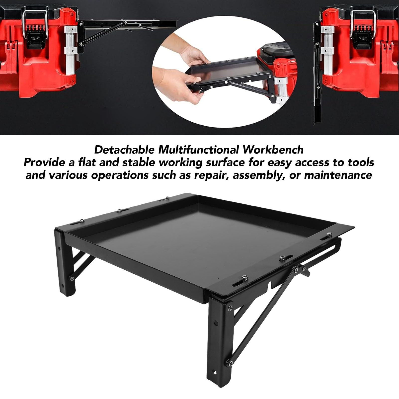 Yosoo Health Gear Tavolo da Lavoro Magnetico Pieghevole Vassoio Portautensili in Acciaio Legato e Alluminio Banco da Lavoro Pieghevole Supporta 100 Libbre per Imballaggio Cassetta degli Attrezzi