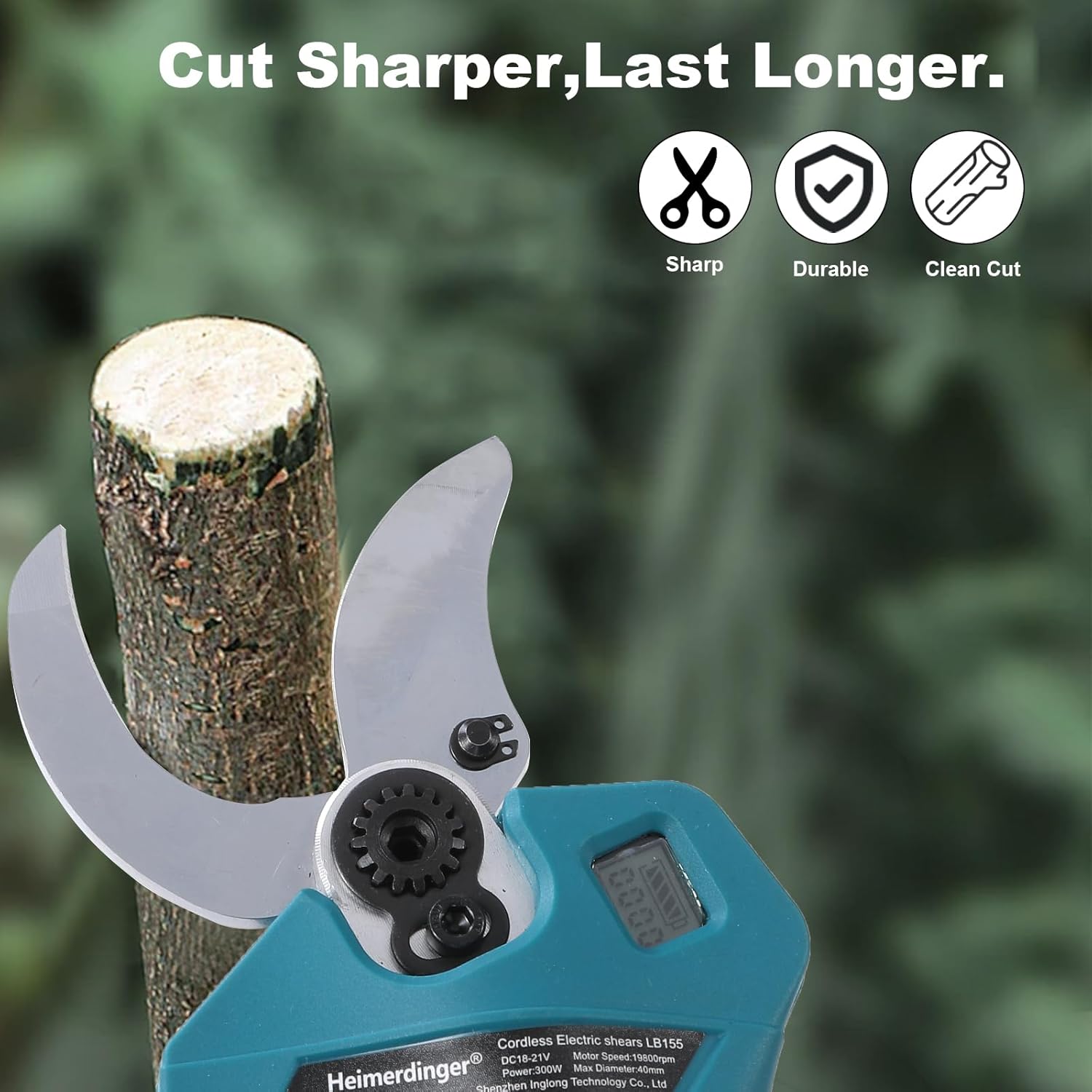 Electric Pruning Shears Compatible with Makita18V Battery, 19800RPM Brushless Electric Pruner, Tree Branch Cutter for Tree & Flower Trimming