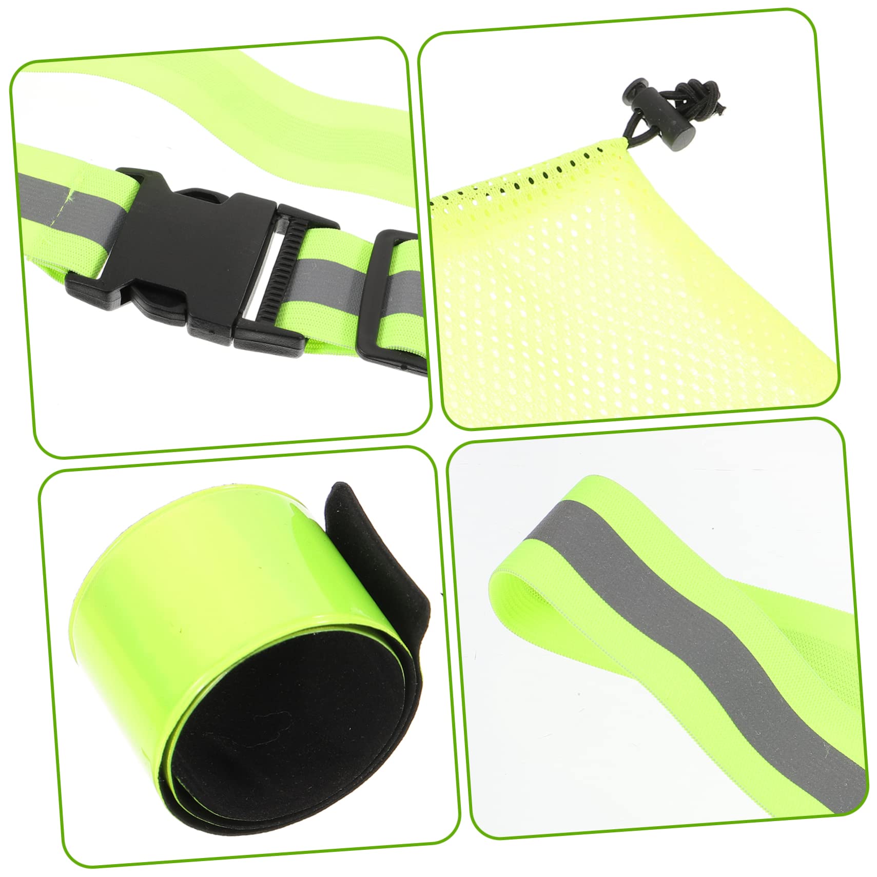 HANABASS Fasce Riflettenti per Corsa Notturna Cintura Bracciali Sicurezza per Jogging e Materiale e visibilità