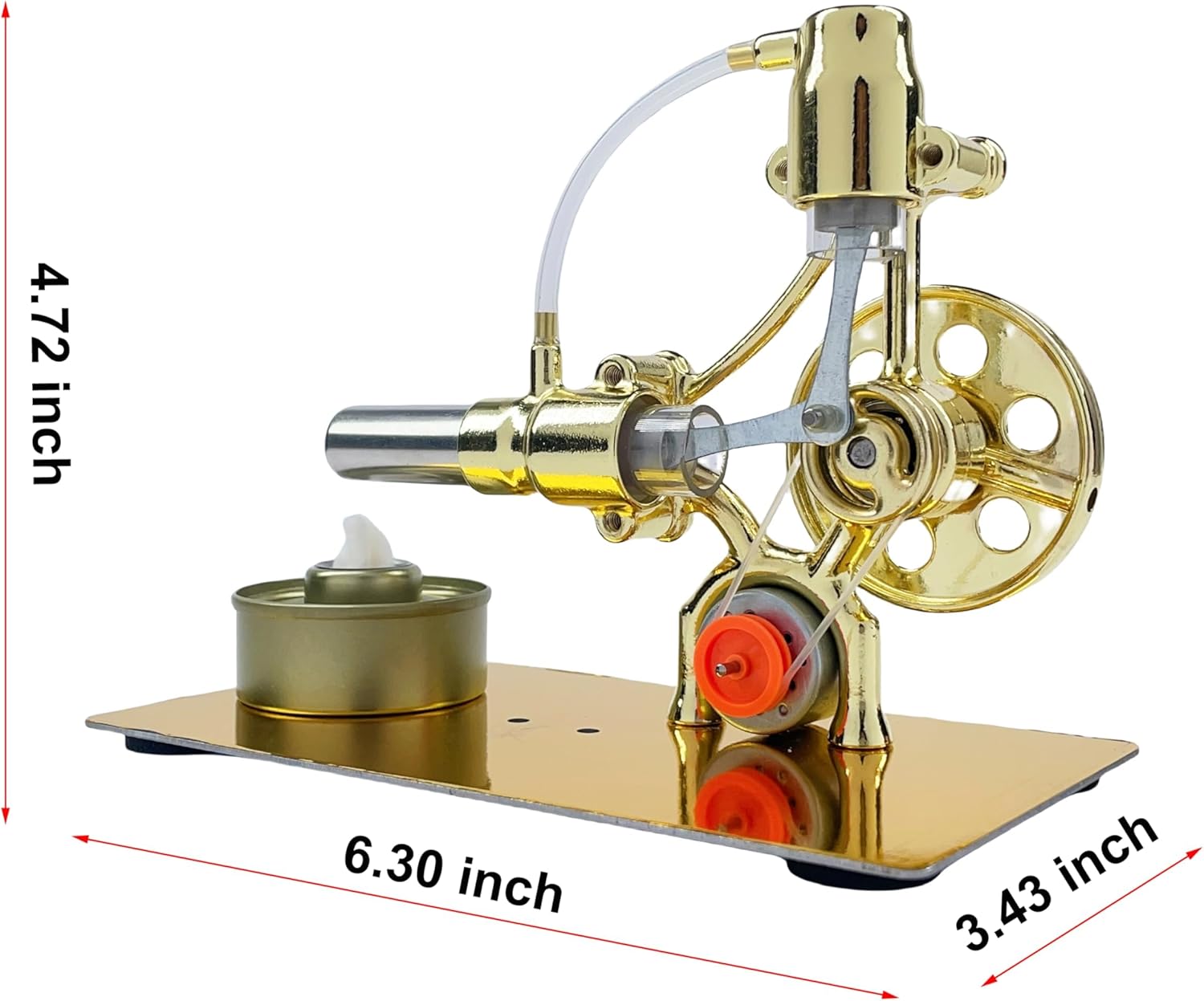 MagicTech Hot Air Stirling Engine Motor Metal Physics Electricity Power Cylinder Education Model JY44