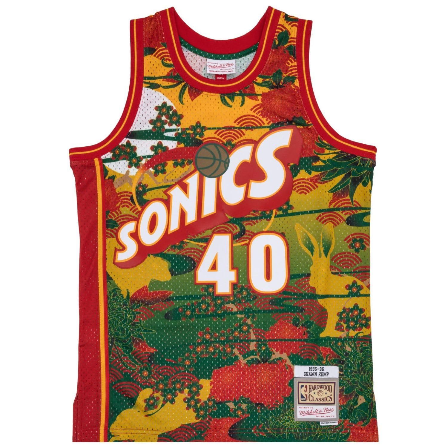 Mitchell & NessSwingman Mesh Jersey Seattle Supersonics Asian Shawn Kemp