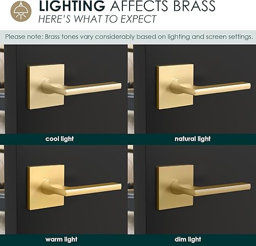 Miniatura 3 de Mega Handles Passage I - Juego de manijas de puerta con palanca para pasillo, armario y baño, diseño reversible, se adapta a todos los tamaños de