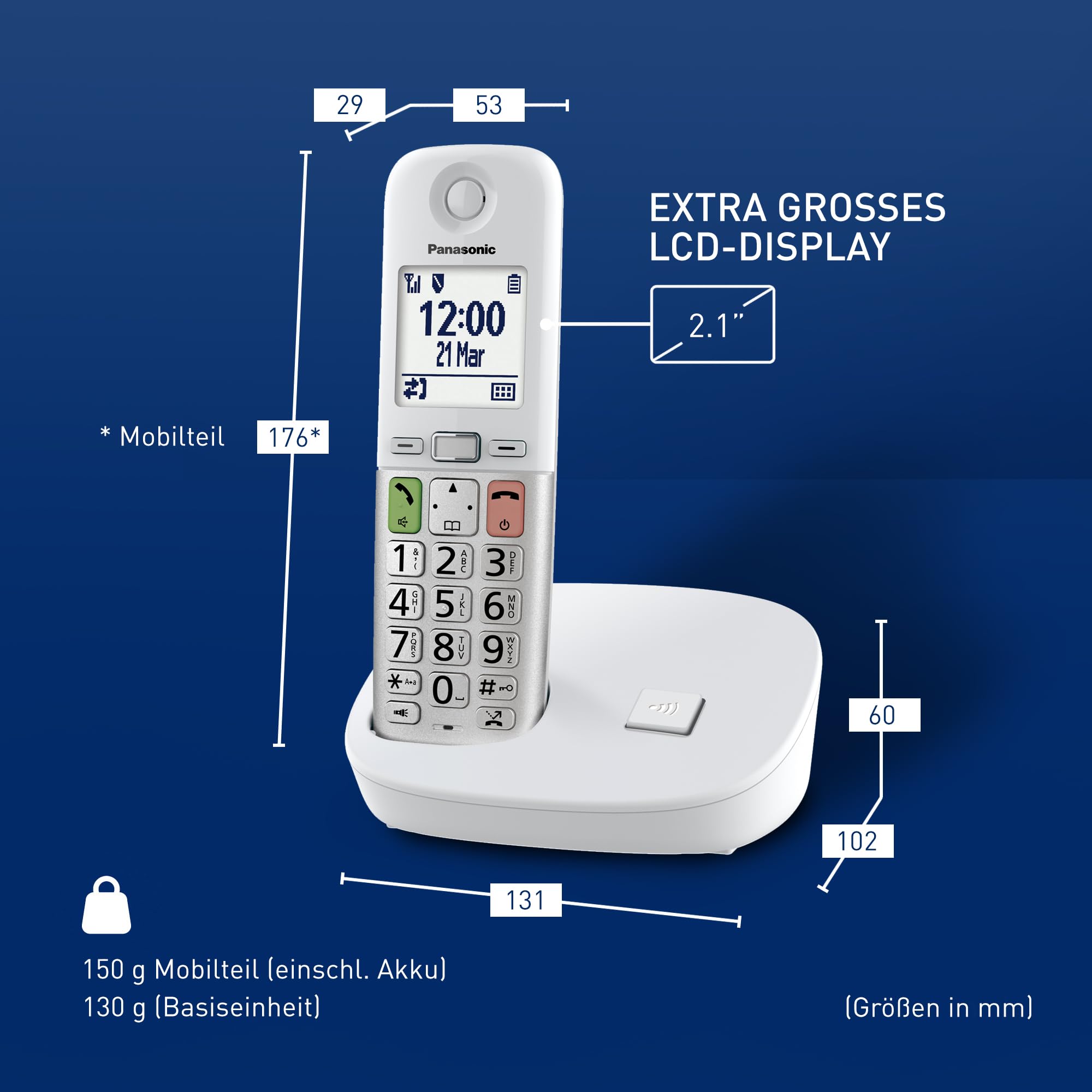 Panasonic KX-TGU410EXW digitales schnurloses Telefon – Bild 7