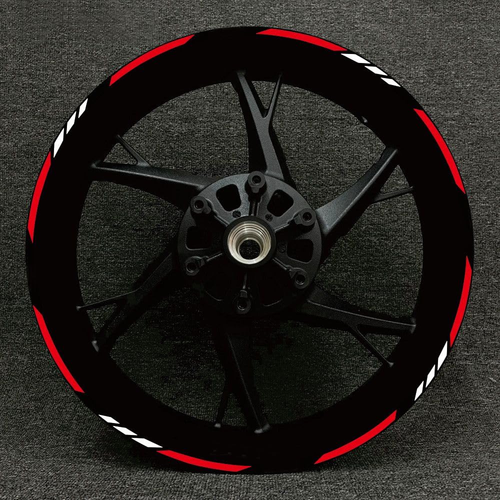 QIZUN Reflective Motorcycle Wheel Hub Stickers Rim Tape Decals Stripe