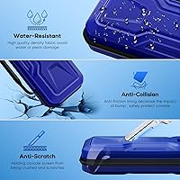 Vista 3 de FYOUNG 3 in 1 Accessories Bundle for Playstation Portal, Carrying Case & Hard PC Clear Cover with Tempered Glass Screen Protector, Protective Case &