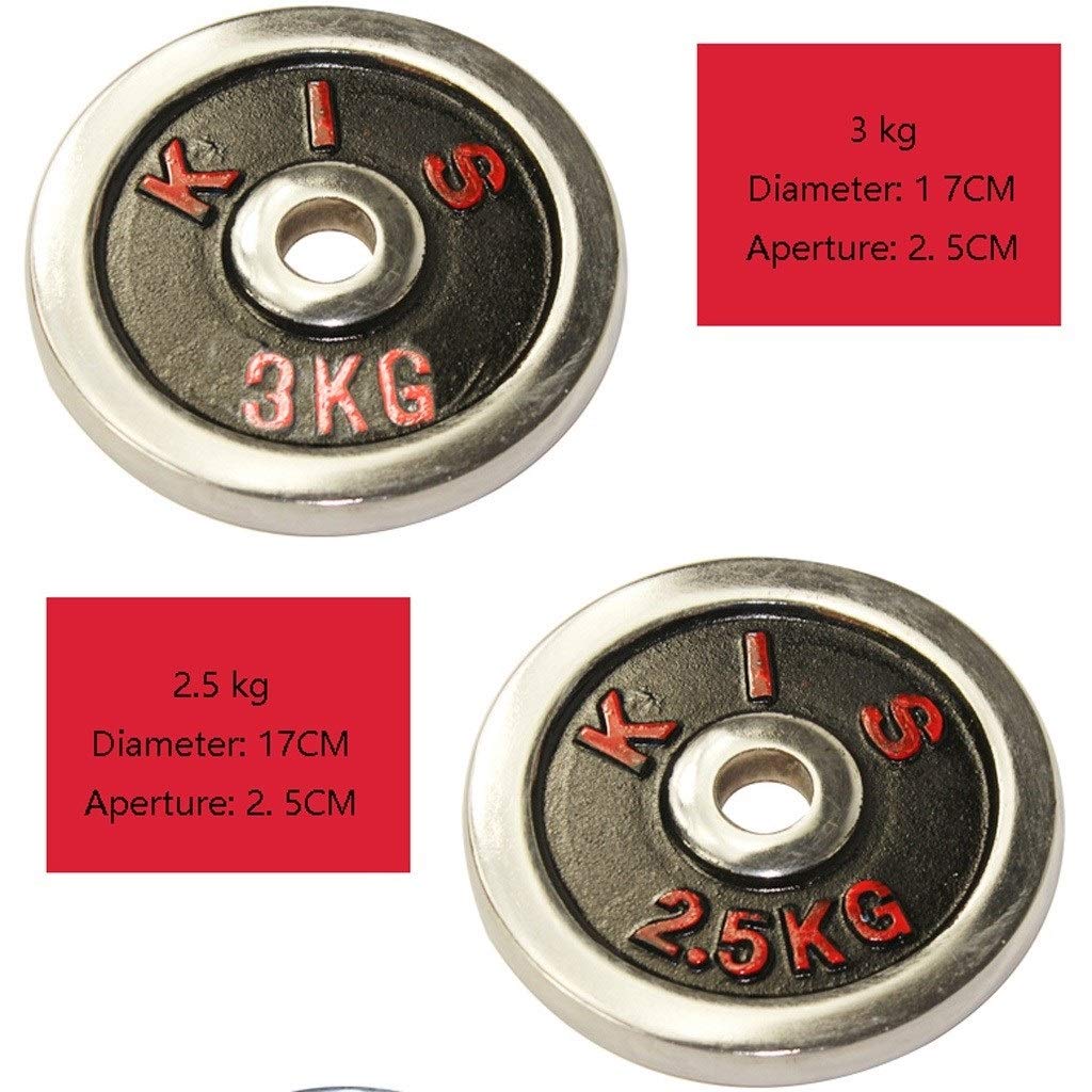 Pesos Peso disco Placa Chapado de la pesa Barbell Pequeño hogar equipo de la aptitud de 2,5 kg / 5.5lb, 3 kg / 6.6lb, 5 kg / 11 libras microcarga Donut