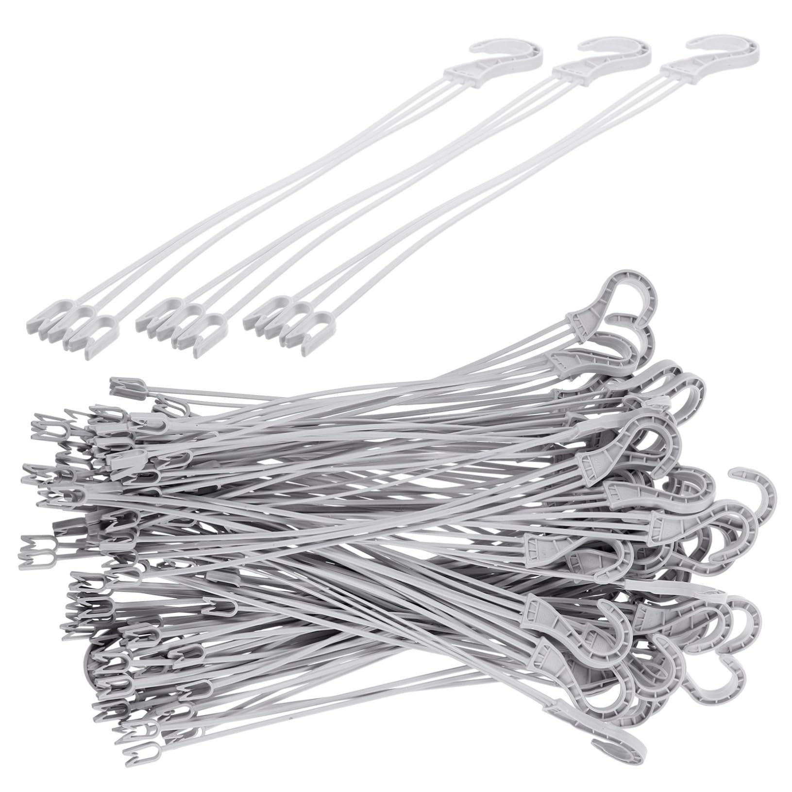 Crochets Suspendre en Plastique Blancs 50pcs pour Plantes, Fête Estivale