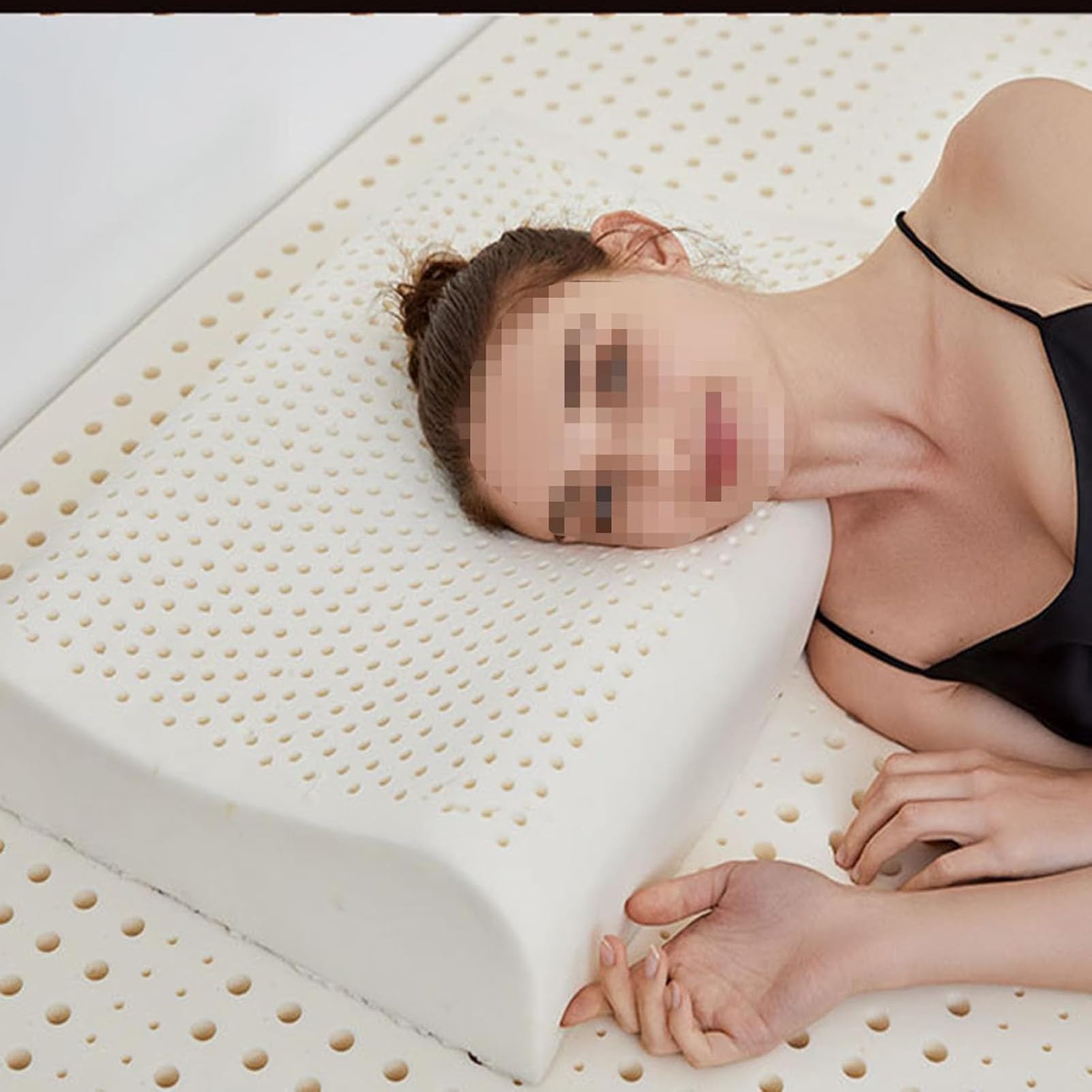 Cuscino in schiuma di lattice, design organico, ideale per chi dorme sul lato e sulla schiena