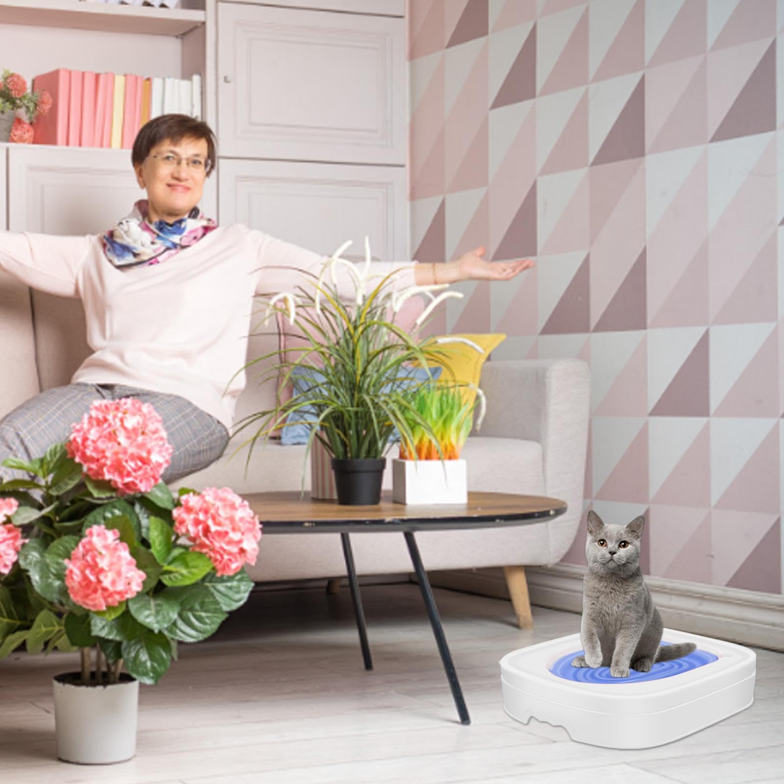 Katzentoilette – Katzentoilette mit großer Kapazität, Katzentoilette | Töpfchentrainer für Katzen, Katzentraining, Katzentraining, Katzentoilette verwendet Katzenzubehör von to to