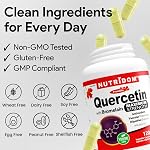 Nutridom Quercetin 600mg + Bromelain 100mg (2400 GDU) – Immune & Inflammation Support Supplement | Vegan, Non-GMO, Gluten-Free | 120 Capsules | 60-Day Supply