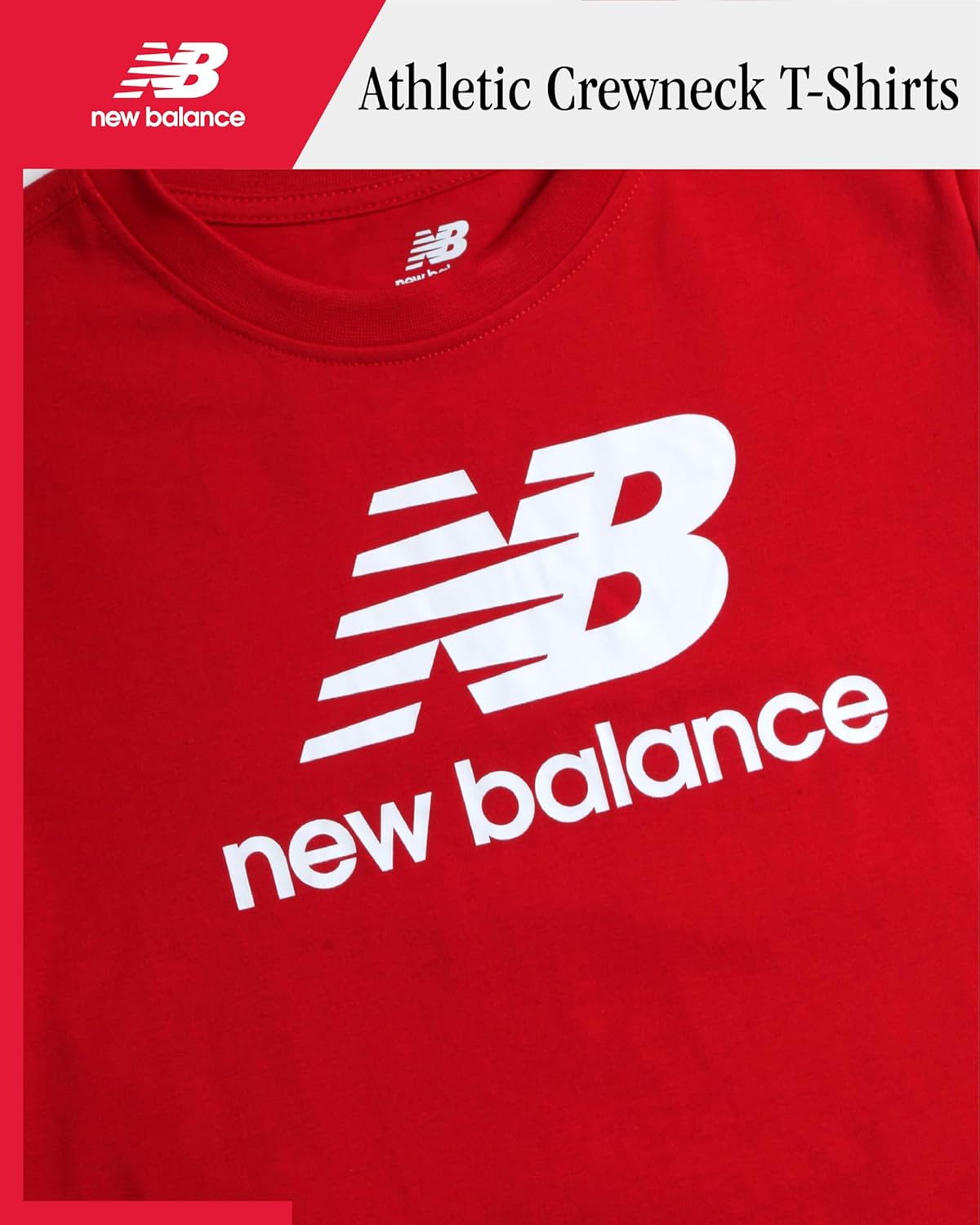 New Balance Boys T Shirts - Short Sleeve Cotton Crewneck Graphic Tees, Athletic Logo Shirts for Boys (Sizes: 8-20) - Image 3