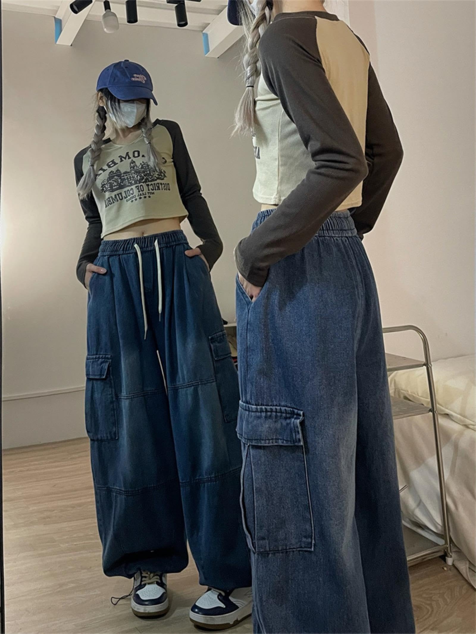 Levis Ribcage Wide Leg Pantalones Cargo Harajuku Para Mujer