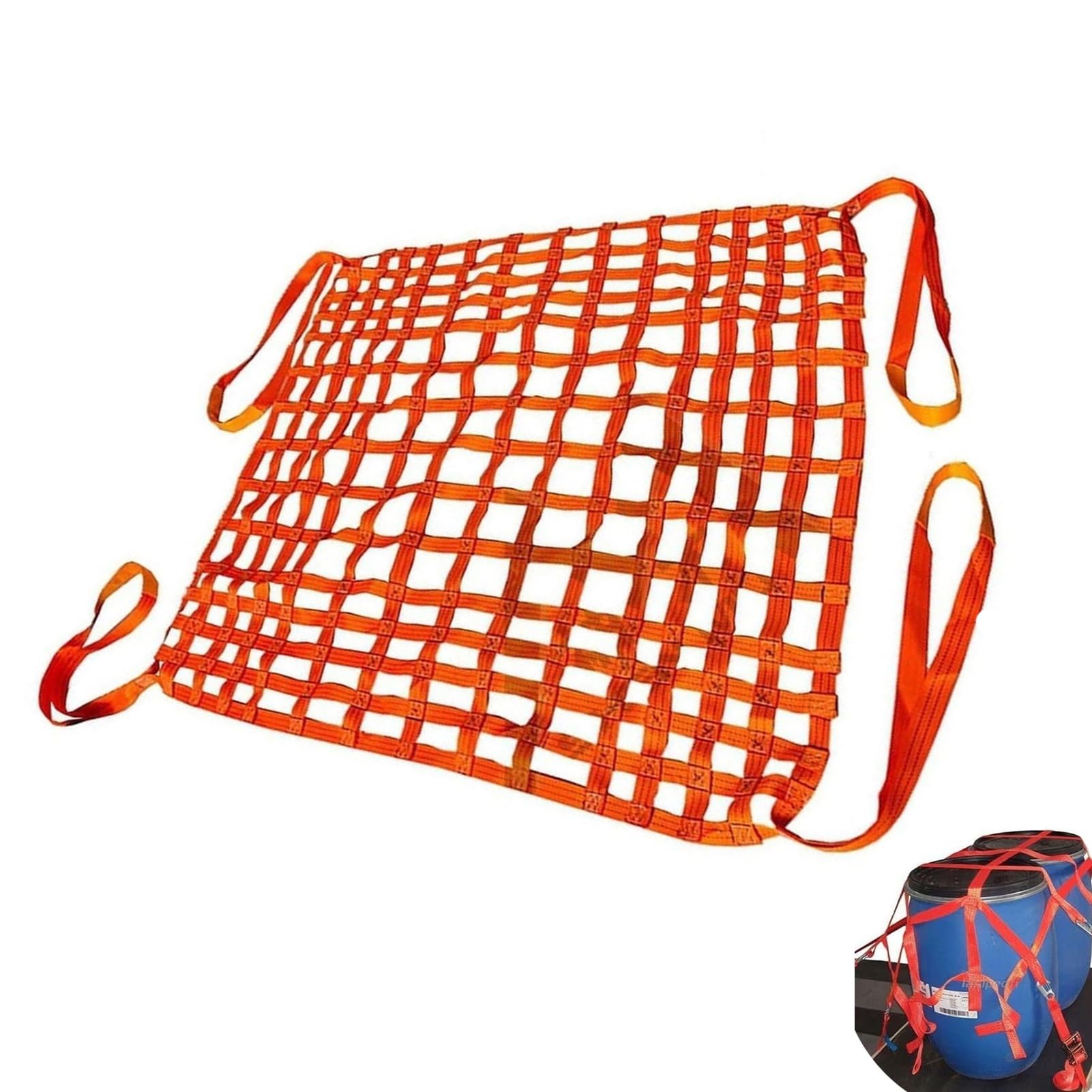 Redes De Eslingas De Elevación - Red De Carga De Palés, Correas De Red De Elevación, Organizador Maletero Coche, Para Construcción Aparejo Movimiento Remolque Elevación Trabajo(2 X 2M/Mesh 20cm/Load 3