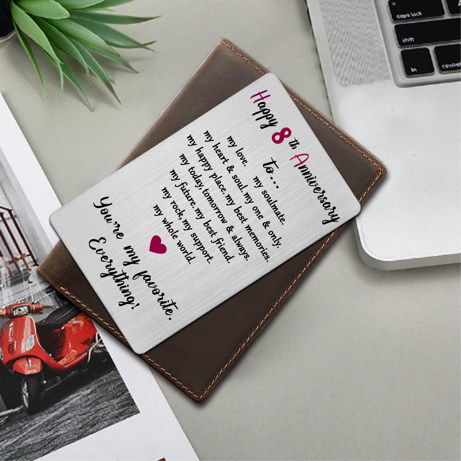 Amazon.com : 8 Year Anniversary Card for Men Women Him Her