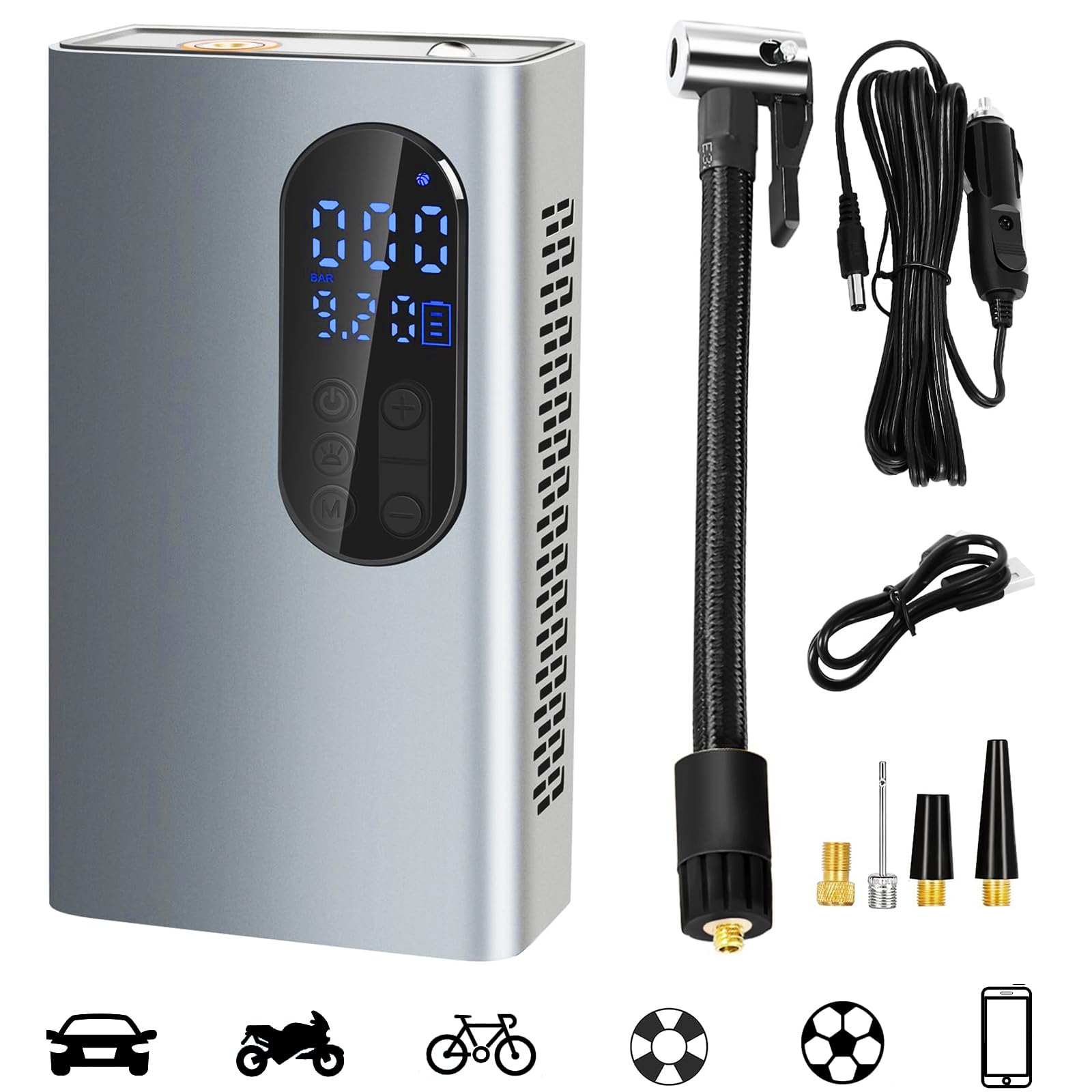 Compressore Aria Portatile WOOWIND LP1 - 150PSI, Senza Fili, Per Auto, Bici E Palloni - Foto 8