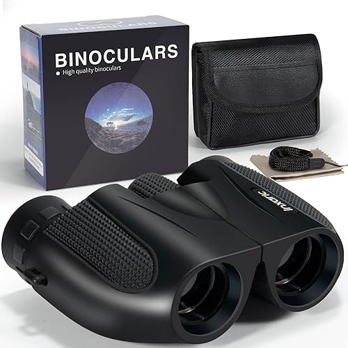 Binoculares para niños - Prismáticos para niños con visión clara de poca luz, ocular grande de 8 x 21 pulgadas, binoculares compactos para adultos y