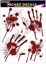 Bloody Handprints & Blood Splats Halloween Clings Decoration