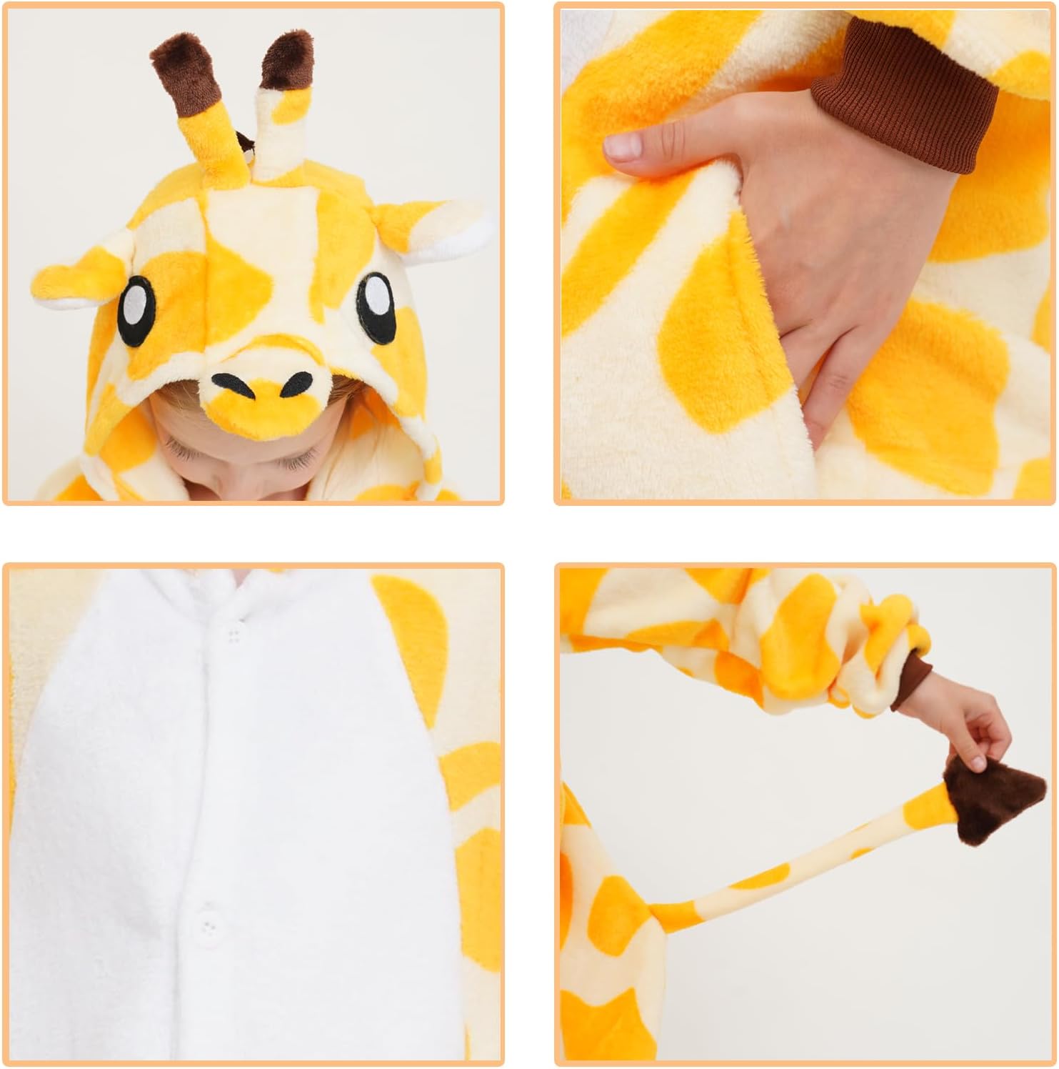 Unisex Children Animal Onesie Pajamas,Kids Flannel Halloween Cosplay Costume/Homewear/Sleepwear - Image 5