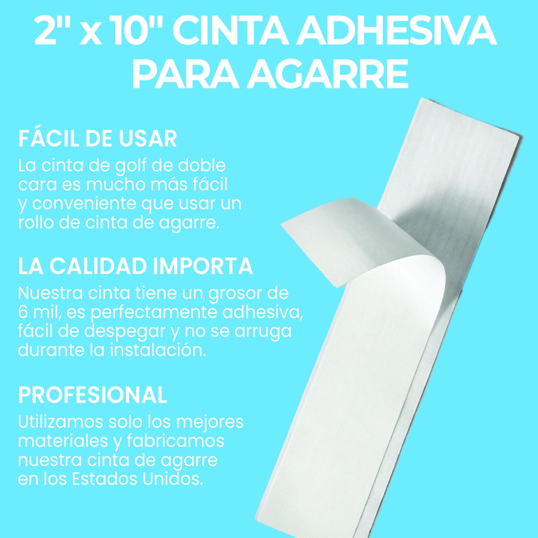 Wedge Guys 15,30 & 50 Tiras de Cinta Adhesiva Doble Cara Cinta Doble Cara para Regrip de Palos de Golf - Repuesto Profesional para Grip Golf - Golf Accesorios