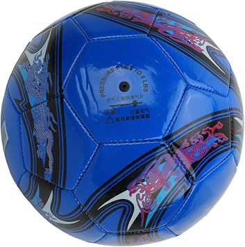 No.5 Soccer Ball Thickened Blue High Elasticity PU Perfect for Soccer Practice and Games for Kids and Adults