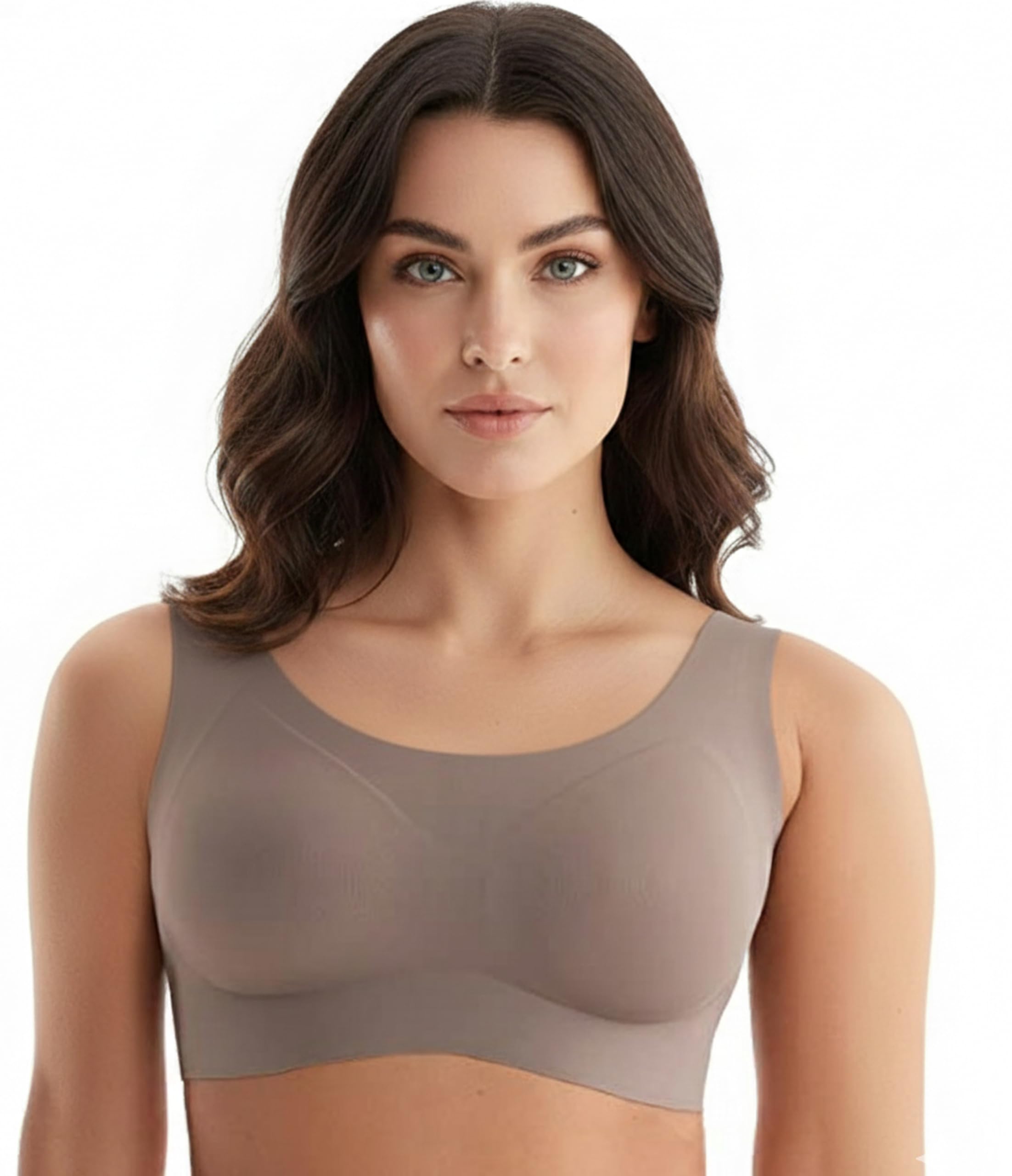 Comfort Revolution Seamless Bra Easy lite Full-Coverage Wireless Everyday Bra with CloudSoft Comfort with Removable Pad.