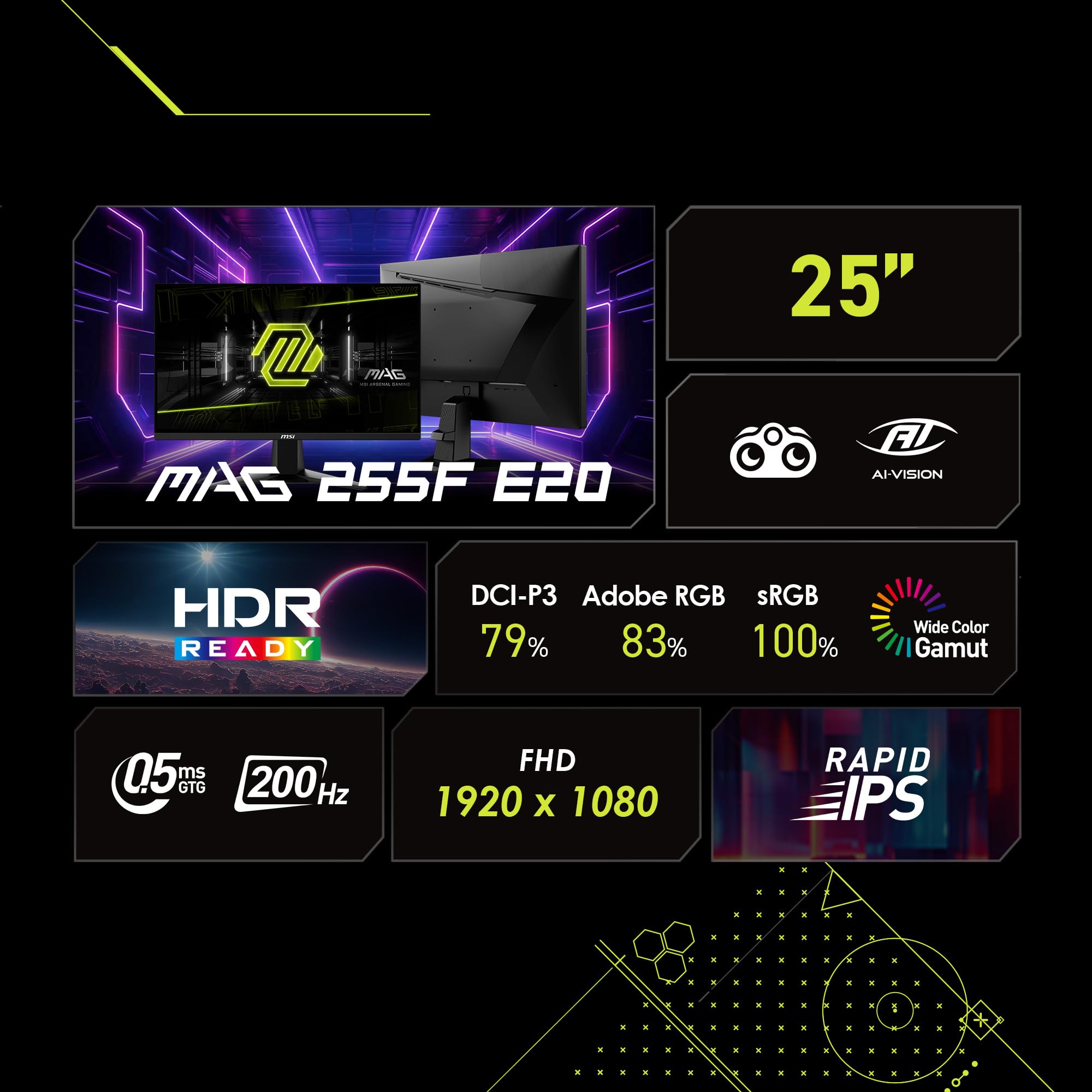 【新品未開封】MSI MAG 255F E20 ゲーミングモニター MSI MAG 255F E20