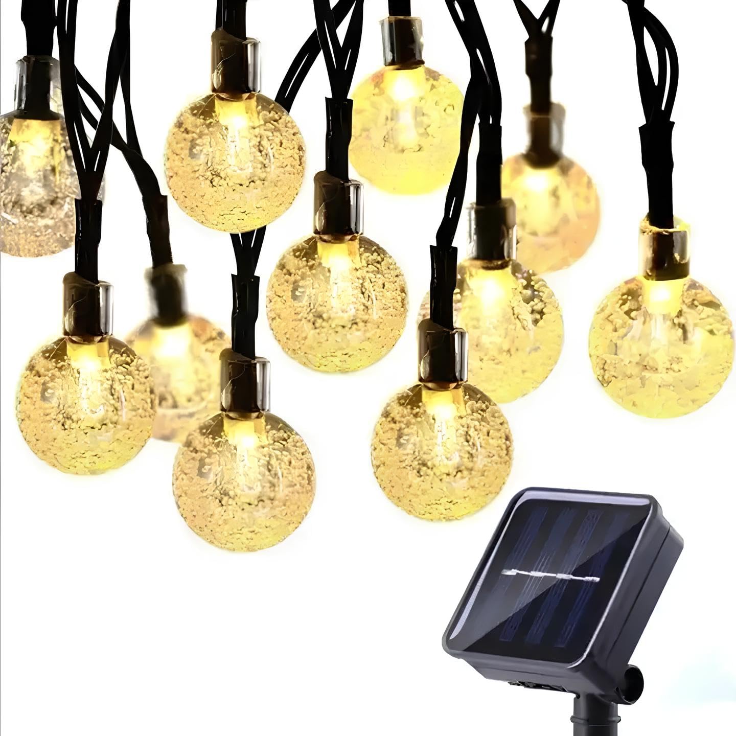 Mazo 60 LED Outdoor Fairy String Lights Waterproof - 8 Modes Christmas Lights Outdoor Solar Powered for Garden Wedding Bedroom Yard Home Party 11m / 36ft - Warm White