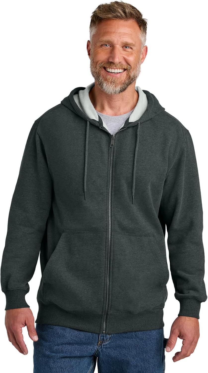 CornerStone Unisex Tough Fleece Full Zip Hoodie | Warm Fleece Jacket for Men & Women, Reinforced Stitching, Three-Piece Hood