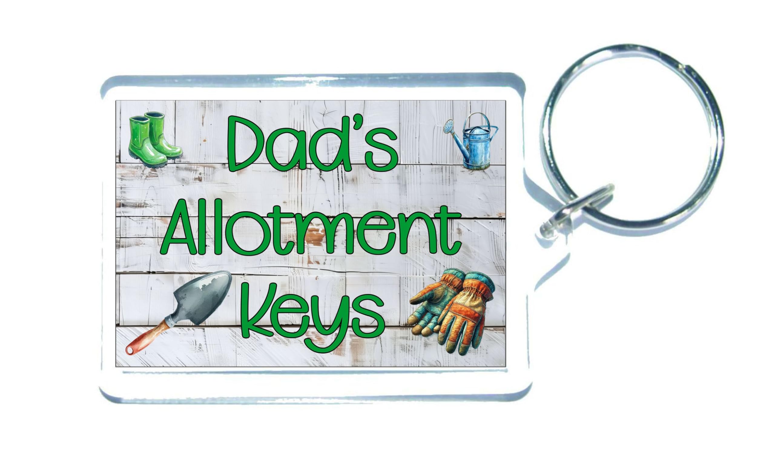 Decalarama Gardening Keyring Gift – Dad's Allotment Keys - Fun Cute Garden Novelty Present