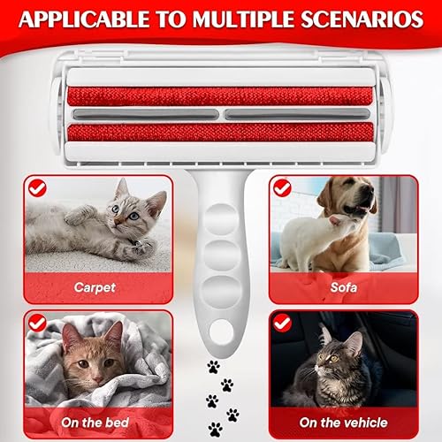 Miniatura 3 de Rodillo removedor de pelo para mascotas, removedor de pelo de perros y gatos con base autolimpiante, herramienta eficiente de eliminación de pelo de