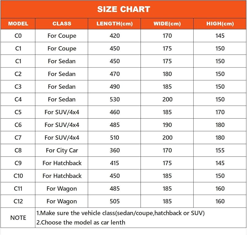 Kayme 6 rétegű autótakaró vízálló légáteresztő SUV-hoz 485-510cm
